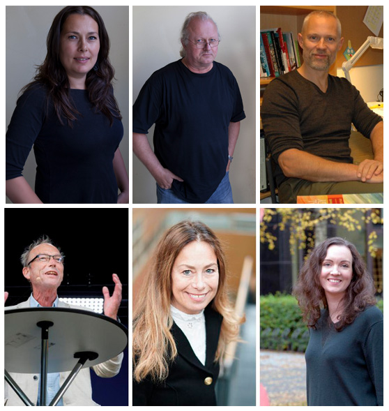 Bilde av seks personer som har holdt eller skal holde webinar